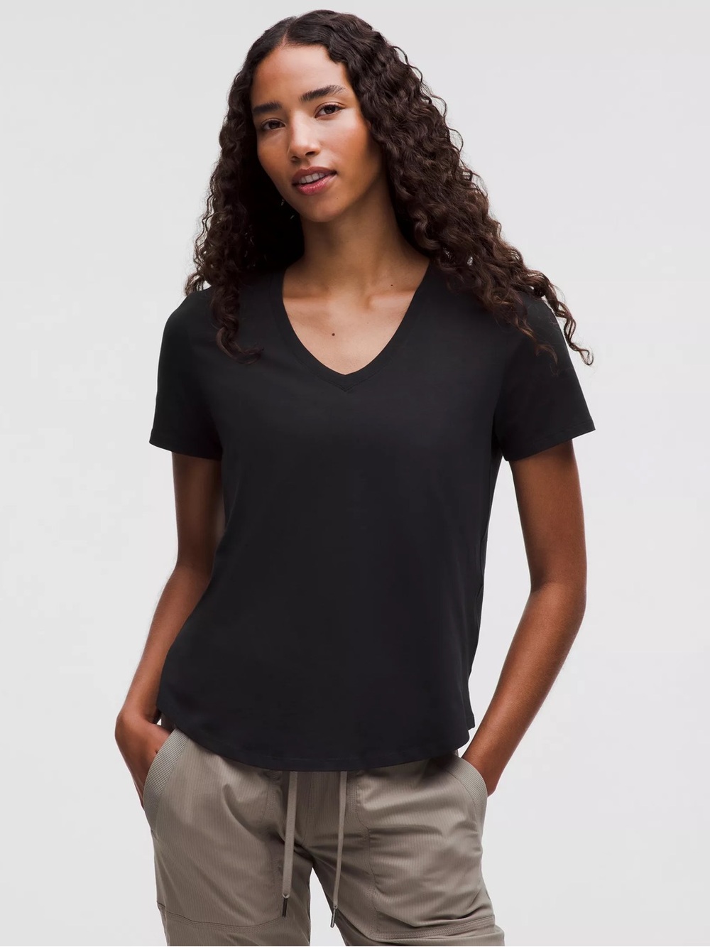 Lululemon Love V-Neck Sleeve Top - Black